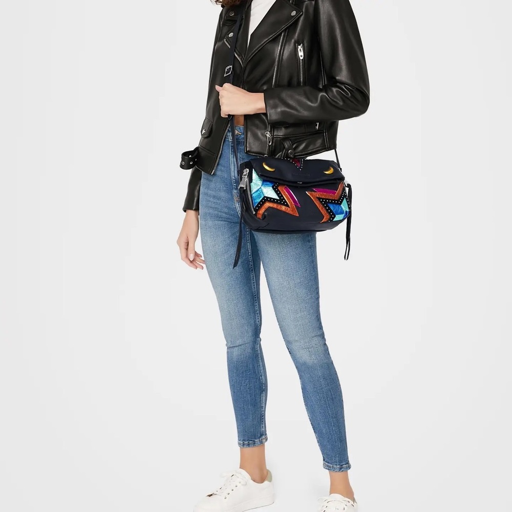 Aimee Kestenberg Black Crossbody with Multicolor Star & Moon Accents - Picture 4 of 9